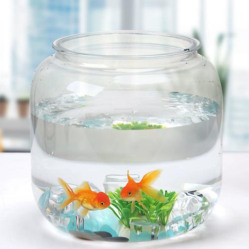 创意桌面鱼缸小型超白pc不自爆金鱼缸家用水族箱乌龟缸办公室装饰