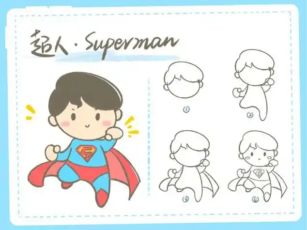 superman简笔画教程