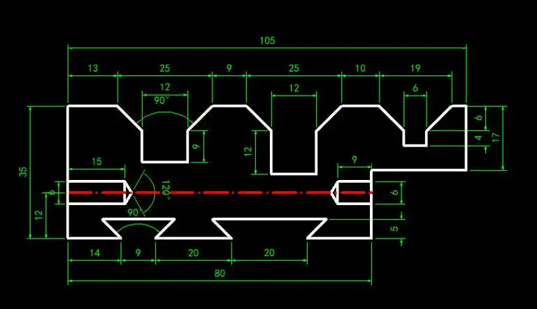 cad复杂直线图形绘制过程_进行_偏移_线段