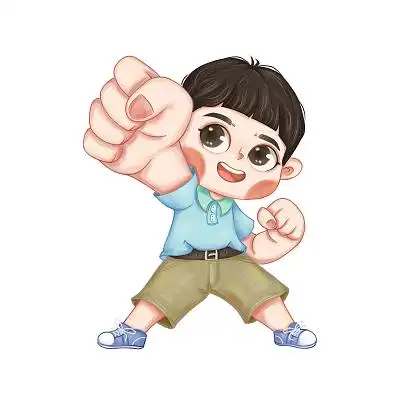 加油元素ai素材开学小朋友卡通小女孩可爱单人读书图片psd素材手绘