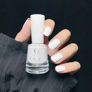 法式美甲指甲油纯白色图片