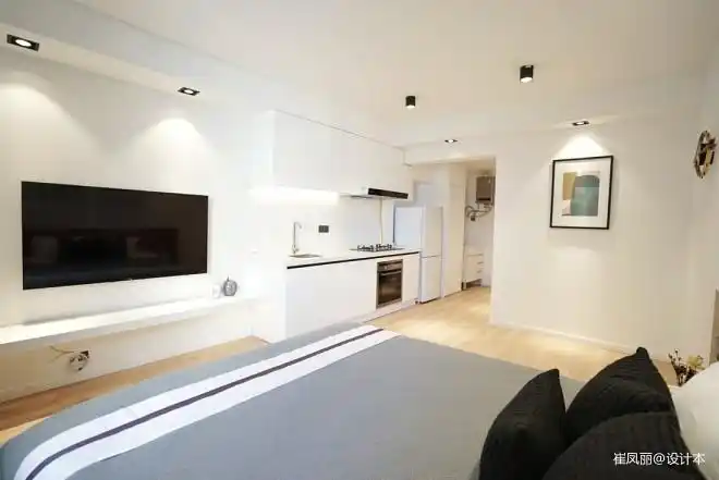 一居50平米装修案例_效果图 - 单身公寓(南洋大楼) - 设计本