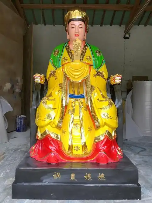 二仙娘娘神像 道教二仙老母神像 正财神赵公明神像制作