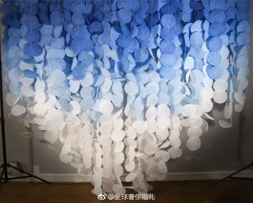 纸艺背景墙,好美的颜色