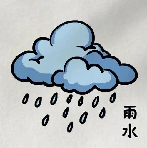 (雨水)东风解冻雨水降,万物萌动喜迎春#24节气  #儿童简笔画  #简笔画
