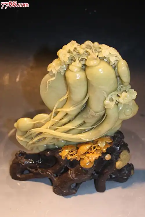 青田石雕精品摆件手工整石雕刻礼品收藏家居装饰品人生如意_价格5000.