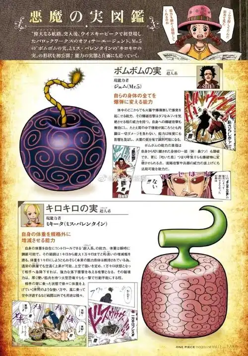 海贼王##动漫#恶魔果实图鉴来袭!