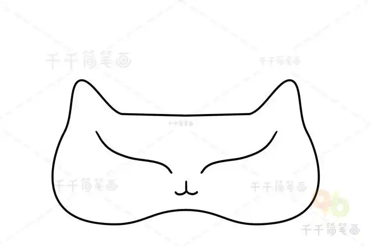简笔画蕾丝眼罩