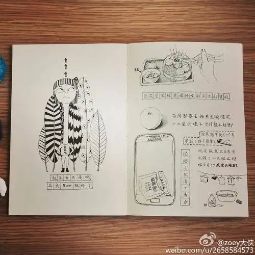 黑白手绘 手帐⑥