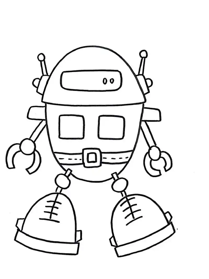 儿童画机器人 (附带步骤线稿)