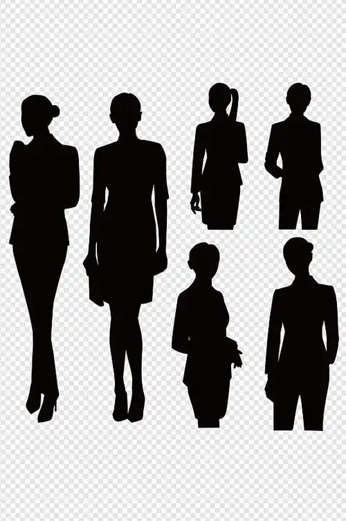 商务女性剪影图片-商务女性剪影素材下载-众图网
