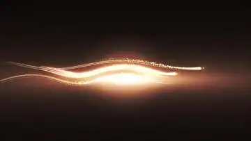 大气金色粒子光束转场后期素材