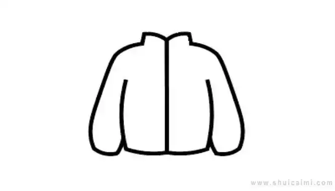 儿童夹克衣服外套简笔画