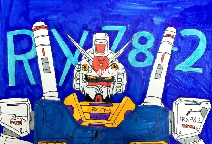 非常棒哦#高达  #儿童画