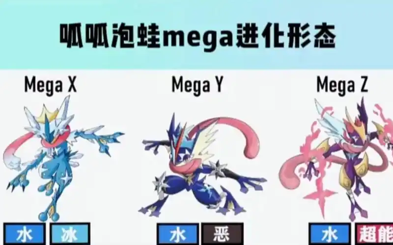 宝可梦:宝可梦御三家mega进化z形态最后一弹来喽