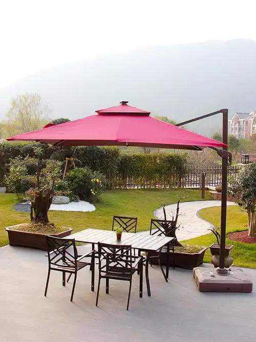 户外遮阳伞别墅庭院伞蓬露台花园大型太阳伞香蕉伞室外摆摊罗马伞