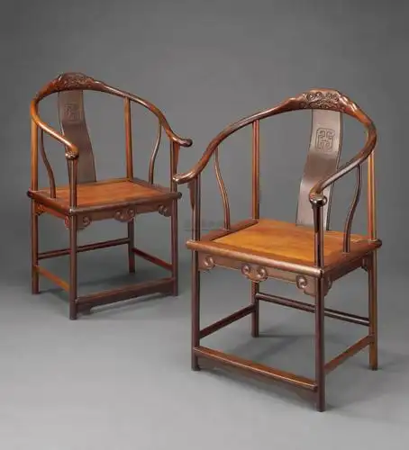 1815蝙蝠纹太师椅一对