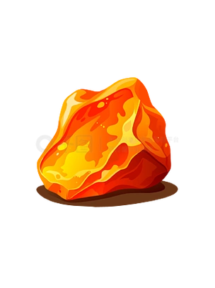 矢量矿石红色宝石