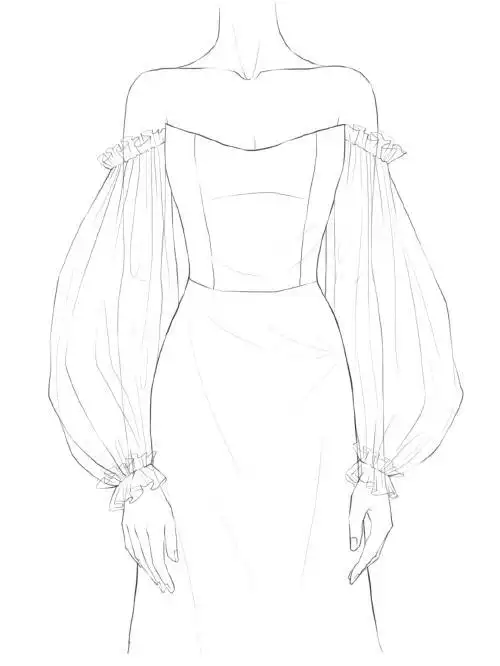 动漫中裙子以及衣服中的蕾丝边如何绘制的呢