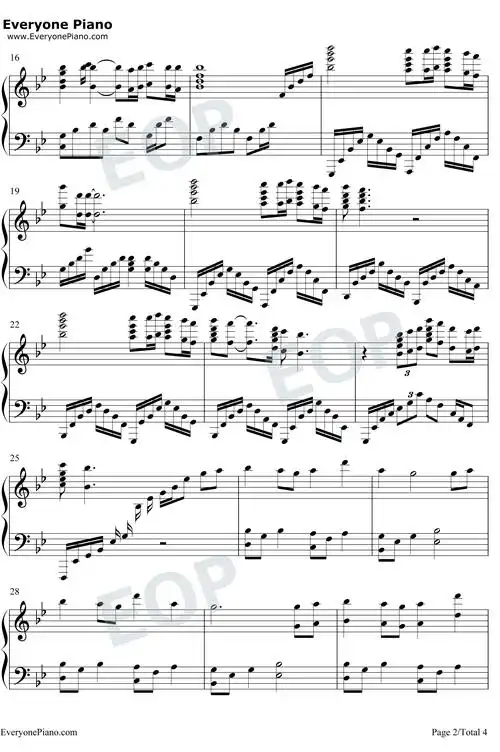 想你的365天钢琴谱李玟宝莲灯主题曲