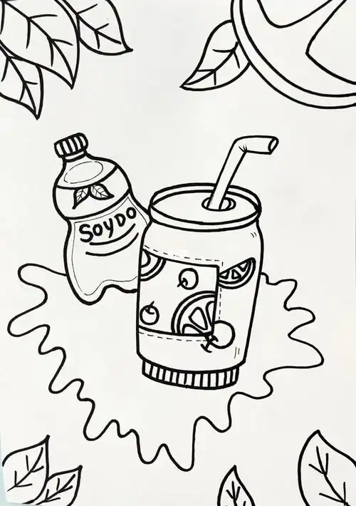 儿童画96美术96夏日汽水04238