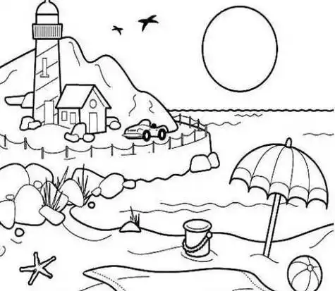 图片教程美丽的风景简笔画图片大全乡村一角风景简笔画风景真美丽乡村