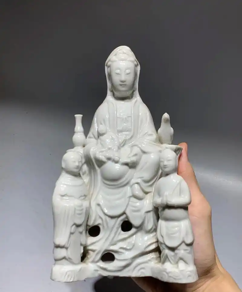 清代德化窑白瓷观音,全品.高20.8公分#致生活 #古玩欣赏 - 抖音