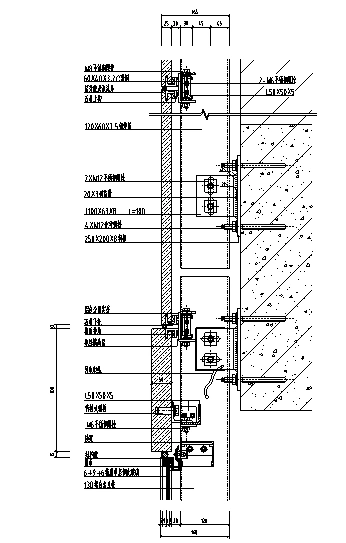 多种半隐型玻璃幕墙节点大样图cad