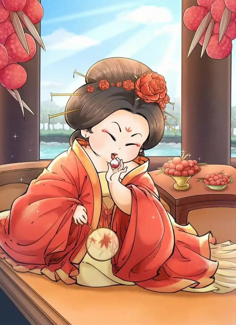 原创插画# #古风插画# #国风插画# #杨贵妃# #杨玉环# #插画