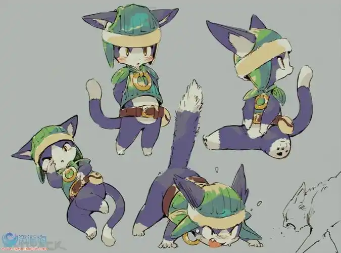 村山龙大作品---q版兽头小人,很可爱 - 原画插画设定图 - cg资源海 -