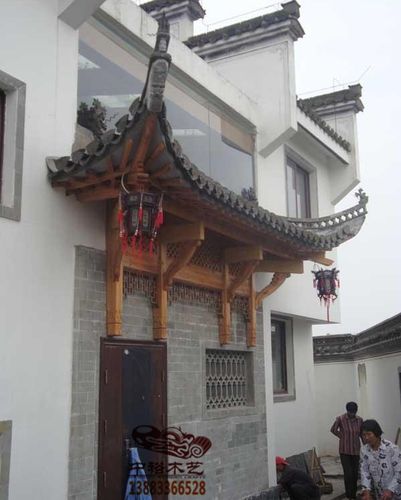 惊爆仿古门头送货上门樟子松卖家屋檐雕东阳冒源防腐木