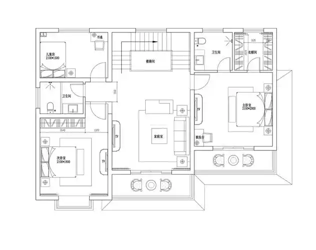 复式住宅房子设计平面图
