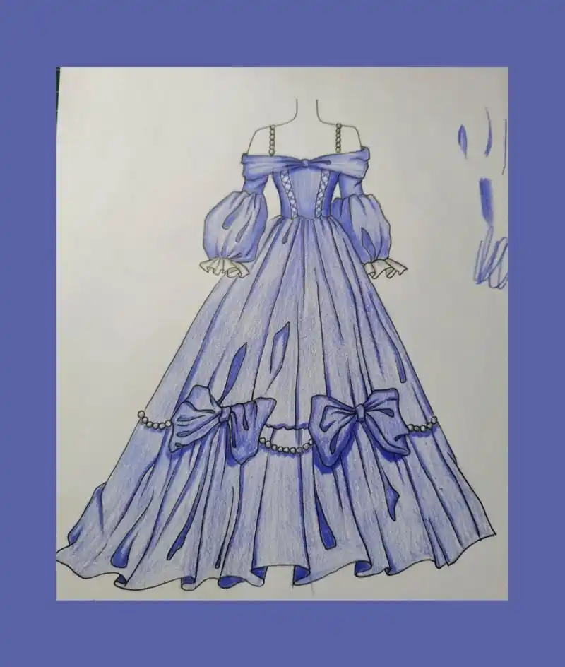 公主裙设计儿童画