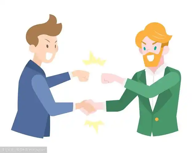 商人们互相碰拳