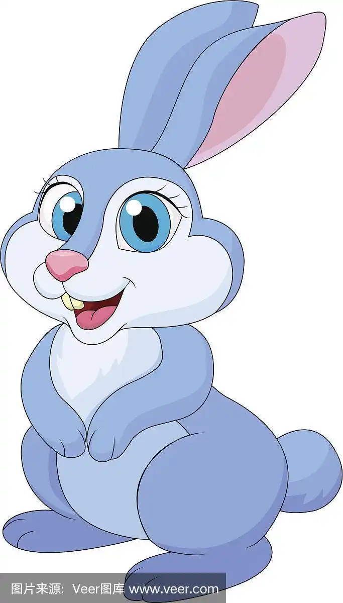 可爱的卡通兔子