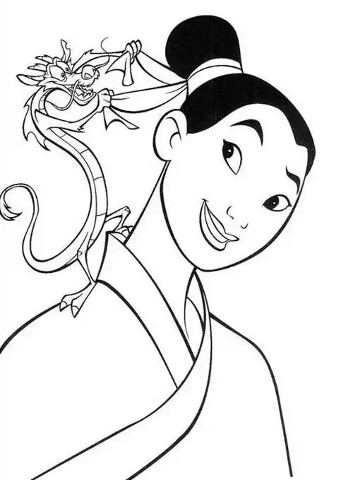 2022最新花木兰简笔画花木兰简笔画图片