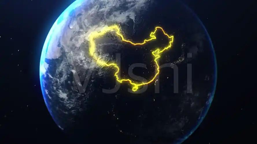 中国国家地球穿梭云层