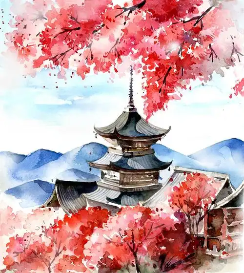 水彩风景(临摹或者画照片)|插画|商业插画|猫耳插画 - 原创作品