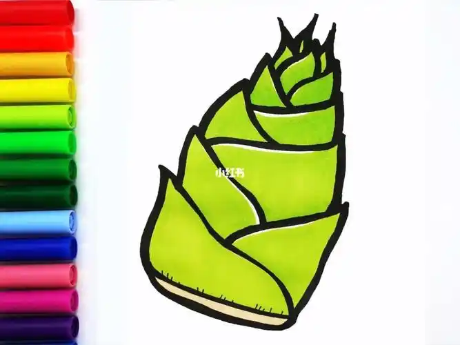 简笔画春笋层层离锦箨节节露琅