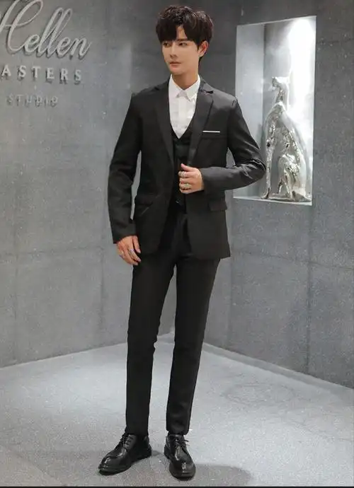 男士西装修身韩版休闲西服男套装商务正装外套新郎结婚潮流小西装