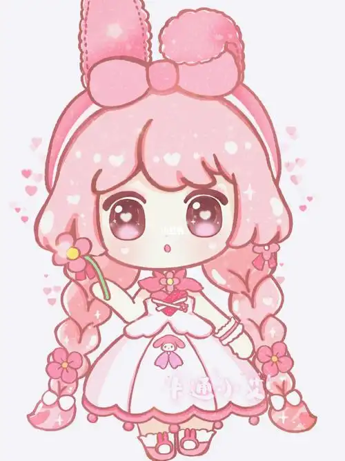 美乐蒂苔丝粉丝幻想迷你世界卡通画简笔画