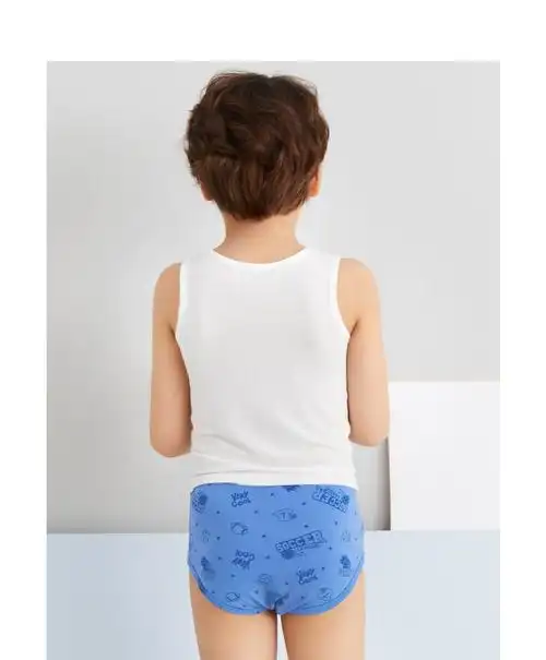 aimerkids爱慕儿童天使小裤modal印花男孩中腰三角裤星星恐龙ak