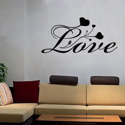kw-9508英文个性love 精雕创意装饰墙贴纸 批发定做 可移除