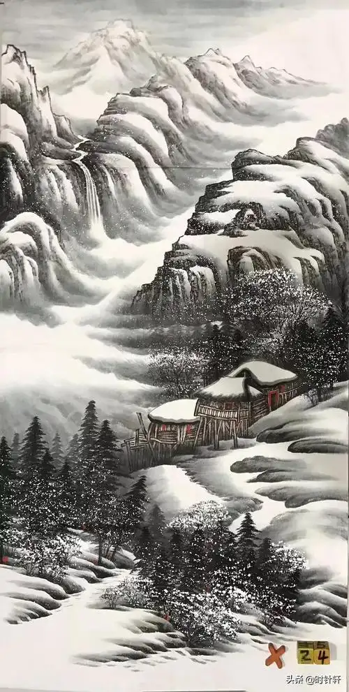 冰冻三尺非一日之寒,国画雪景请雅正
