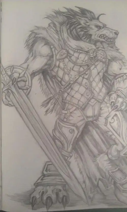 狼人 的插画 手绘