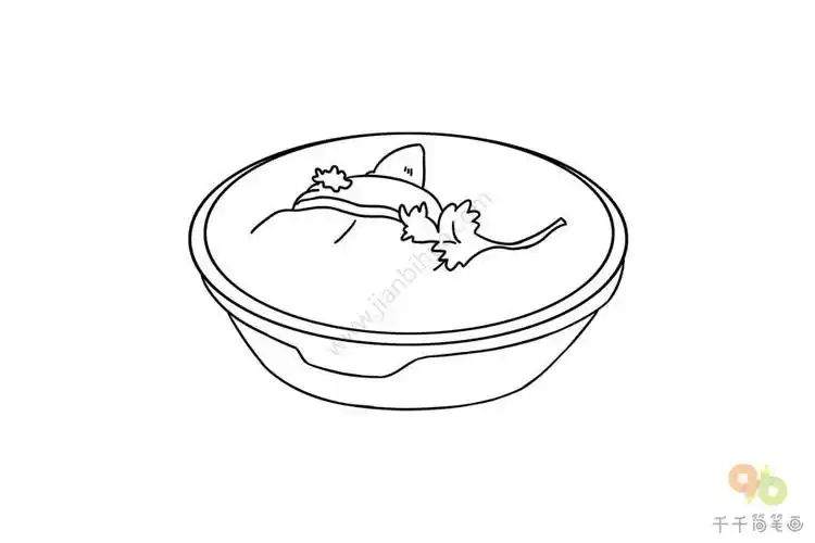 安徽名菜火腿炖甲鱼简笔画怎么画