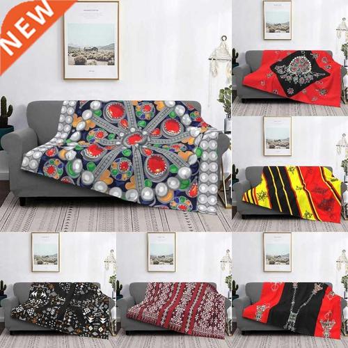 tafzimth kabyle fibula blanket soft flannel fleece warm geom