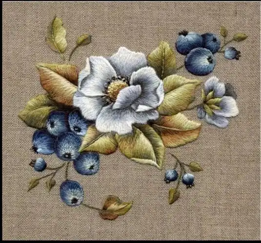 收藏刺绣图案—鸟语花香_编织博客