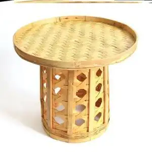 s傣族竹编桌子云南工艺品饭桌方桌圆桌手抓饭竹篾品茶手工摄影道