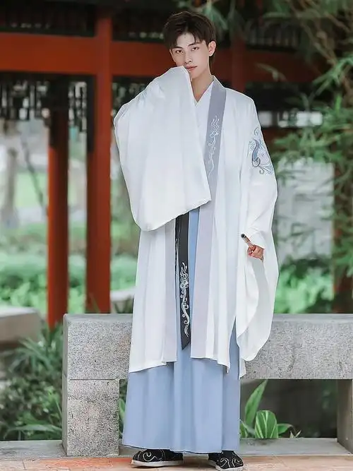 高品质汉服男魏晋风装公子古装书生古风帅气男士仙气飘逸中国风班服b